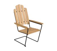 Grythyttan Stålmöbler Chaise longue A3 Structure en chêne huilé et acier noir