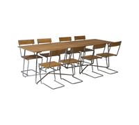Grythyttan Stålmöbler Ensemble de salle à manger Grythyttan 2 chaises B25A + 8 chaises 1 teck