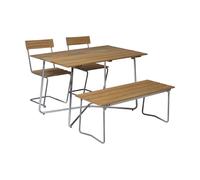 Grythyttan Stålmöbler Ensemble de salle à manger Grythyttan B25A + 2 chaises 1 + Banc 8 chêne huilé