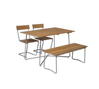 Grythyttan Stålmöbler Ensemble de salle à manger Grythyttan B25A + 2 chaises 1 + Banc 8 teck