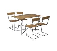 Grythyttan Stålmöbler Ensemble de salle à manger Grythyttan B25A + 4 chaises 1 chêne huilé