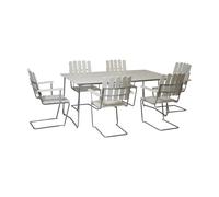 Grythyttan Stålmöbler Ensemble Salle à Manger Grythyttan blanc B31 170 cm + 6 A2