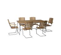 Grythyttan Stålmöbler Ensemble Salle à Manger Grythyttan chêne B31 170 cm + 6 A2