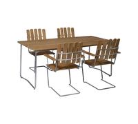 Grythyttan Stålmöbler Ensemble Salle à Manger Grythyttan teck B31 170cm + 4 A2