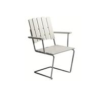 Grythyttan Stålmöbler Fauteuil A2 Chêne laqué blanc - structure en acier avec galvanisation à chaud