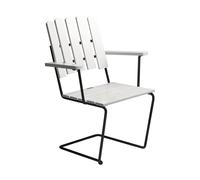 Grythyttan Stålmöbler Fauteuil A2 Laque blanche chêne-noir