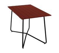 Grythyttan Stålmöbler Table B25A Structure en chêne laqué rouge foncé et acier noir. 120x70 cm