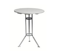 Grythyttan Stålmöbler Table Brasserie à trois pieds Chêne laqué blanc-galvanisation à chaud