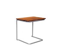 Grythyttan Stålmöbler Table/tabouret A3 Teck-structure en acier avec galvanisation à chaud