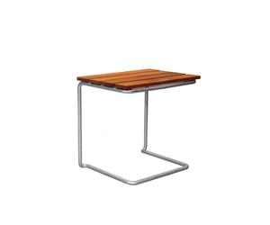 Grythyttan Stålmöbler Table/tabouret A3 Teck-structure en acier avec galvanisation à chaud