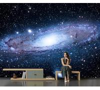 GSAEIMCT 3D Papier Peint Galaxie Elliptique Argentée De L'Espace Profond Muraux Tapisserie Photo Décoration Papier Peint Panoramique Pour Salon Chambre Chambre D'Enfant Décoration Murale, 250X170Cm