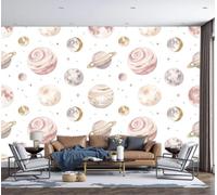GSAEIMCT Papier Peint Soie Croissant Planétaire 250X170Cm Mur Xxl Tableaux Muraux Tapisserie Photo Décoration Murale Salon Chambre Univers Des Rêves