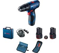 Bosch - Perceuse-visseuse sans fil 12 V avec accessoires, 2 batteries Li-lon 2,0 Ah, avec accessoires, chargeur 06019G8102