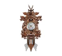 GSCLZ Horloge à Coucou en Bois de 14 Pouces, Horloge Chalet la Forêt-Noire, Murale, réveil Oiseau, décorations(M)