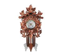 GSCLZ Horloge à Coucou en Bois de 14 Pouces, Horloge Chalet la Forêt-Noire, Murale, réveil Oiseau, décorations(N)