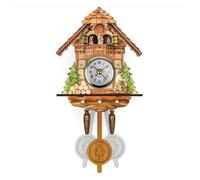 GSCLZ Horloge Murale à Coucou en Bois avec Motif d'oiseau, décoration de Salon, Horloge Pendule Suspendue, Cadeau d'art Artisanal(CM003)
