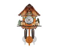 GSCLZ Horloge Murale en Bois avec Pendule Vintage for Enfants, Coucou, Oiseau, rétro, 3D, Carillon, décoration de forêt, silencieuse, décorative(04)