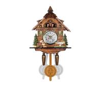 GSCLZ Horloge Murale en Bois avec Pendule Vintage for Enfants, Coucou, Oiseau, rétro, 3D, Carillon, décoration de forêt, silencieuse, décorative(07)