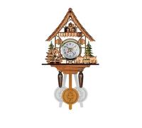 GSCLZ Horloge Murale en Bois avec Pendule Vintage for Enfants, Coucou, Oiseau, rétro, 3D, Carillon, décoration de forêt, silencieuse, décorative(03)