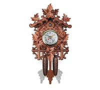 GSCLZ Horloge Murale en Bois avec Pendule Vintage for Enfants, Coucou, Oiseau, rétro, 3D, Carillon, décoration de forêt, silencieuse, décorative(Color-6)