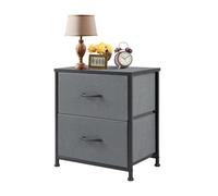 GSCLZ Table de Chevet, canapé, Table à thé, Placard Rangement, Coffre, présentoir vêtements for Chambre Coucher, Meuble 2 tiroirs en Tissu(1PACK Gray)