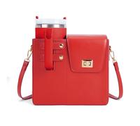 GSenhui Stanley Porte-gobelet, porte-gobelet Stanley avec bandoulière - Sac à bandoulière portable d'extérieur pour tasse Stanley, Original-rouge