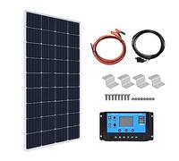 GSHAOBEN Kit de Panneau Solaire Monocristallin 400 W 12 V 800 W Avec Contrôleur de Charge 40 A Pour Caravanes Extérieures, Remorques de Bateaux, Camping-Cars, Bateaux (Avec Accessoires)/One