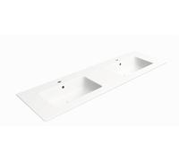 GSI Pura lavabo 142x46 cm rectangulaire encastrée-double blanc mat 8889109
