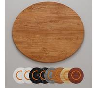 GSKFXJ 80cm 90cm 100cm Plateau Tournant Lazy Susan en Bois, Grand Plateau Rotatif De Table, Plateau Tournant De Salle À Manger À Domicile, Rond Plateau De Service(Golden Oak,95cm/37in)