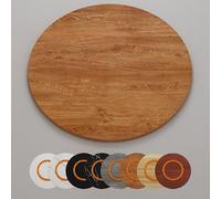 GSKFXJ 80cm 90cm 100cm Plateau Tournant Lazy Susan en Bois, Grand Plateau Rotatif De Table, Plateau Tournant De Salle À Manger À Domicile, Rond Plateau De Service(Golden Oak,85cm/33in)