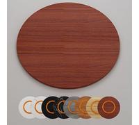 GSKFXJ 80cm 90cm 100cm Plateau Tournant Lazy Susan en Bois, Grand Plateau Rotatif De Table, Plateau Tournant De Salle À Manger À Domicile, Rond Plateau De Service(Teak,100cm/40in)