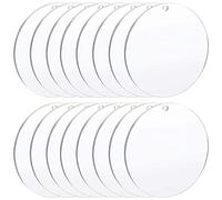 Gsrhzd 16 pièces Acrylique Cercle Disques, Disque plexiglas pâtisserie, Plaques vierges acryliques pour cadres, palettes, présentoirs, supports à gâteaux, sous-verres, etc
