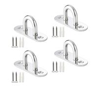 Gsrhzd Crochet Plafond Acier Inoxydable, 4 PCS M6 Plaque à Œil en Acier Inoxydable Crochet De Plafond Plaque à Œil Crochets de Fixation pour Objets Suspendus, Auvents, Plaques de Terrasse