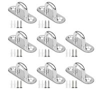 Gsrhzd crochet plafond acier inoxydable, M5 plaque à œil en acier inoxydable 8 pcs crochet de plafond plaque à œil crochets de fixation pour objets suspendus, auvents, plaques de terrasse