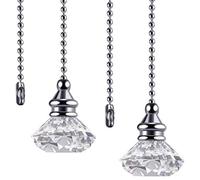 Gsrimgratoe 2 Pcs Chaînes En Cristal Ventilateur De Plafond Extension Chaîne Ventilateur Pendentif Chaîne 50 Cm Ventilateur De Plafond Chaîne Extender Ornament