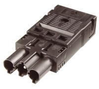 GST 18-3F S2Z-SW - Connecteur mâle - 3 broches, noir, raccordement à ressort