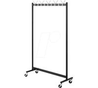 GST HAKU 20593 - Porte-manteaux à roulettes 20593 métal noir 18 crochets 103,0 x