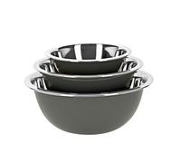 GSW 158503 Magic Color Gris Magic Color Bol Set de 3 pièces en Acier Inoxydable, 24,5 x 24,5 x 9,2 cm, 3 unités