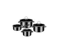 GSW Set de casseroles Profi-Black-Star 4 pièces, lavable au lave-vaisselle