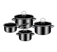 GSW Set de casseroles Profi-Black-Star 4 pièces, lavable au lave-vaisselle