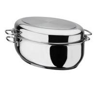 Cocotte Daubière Double Rôtissoire Inox Induction 38 x 25 cm GSW