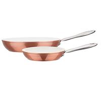 GSW 438186 Lot de 2 poêles en cuivre, en aluminium et acier inoxydable, bronze, 2,4 l