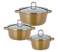 GSW 507004 Gourmet Premium Colour Lot de 3 ustensiles de Cuisine Doré