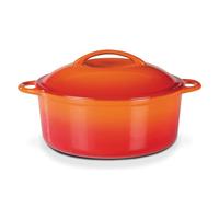 GSW 717243 Shadow Pot avec Couvercle, 4L, Fonte, Orange/Crème, 24cm, 1 Unité