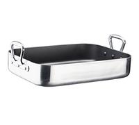 GSW 860932 Gastro Traditionnel alutherm® Gastro Traditionnel alutherm® Rôtissoire avec extrémités Haute STEH Poignées 40 x 30 cm/Env. 8,0 L, Aluminium, Argent/Noir, 44 x 30 x 13,3 cm