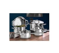 GSW 868389 Meran Lot de 9 casseroles en acier inoxydable 18/8 Argenté
