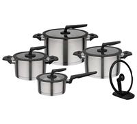 GSW 706155 Apart Set de 9 casseroles en acier inoxydable 18/8 en verre et plastique Argenté