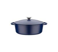 Cocotte fonte massive - GSW - BLUE MAGIC - 33 x 25 cm - Ovale - Induction - Bleu