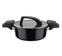 GSW Casserole à économie d'énergie 24cm 4L – Aluminium, induction, couvercle en verre, noir neuf