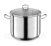 GSW Grande marmite Professionnelle - Grand Pot XXL pour Soupe, pâtes et ragoût, idéale pour Les familles et la gastronomie - Acier Inoxydable, 28 cm, 15 litres